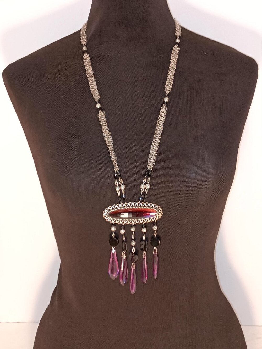 Ferrara Whiting & Davis Ring Mesh Necklace